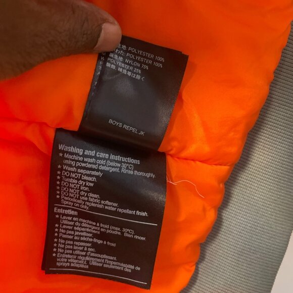 Burton Men XL Orange & Gray Jacket With Hood & Pockets - Picture 13 of 14